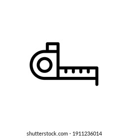 tape measure vector line icon