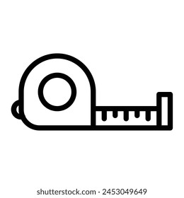 Tape Measure Vector Line Icon Design