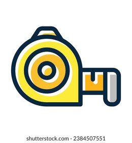 Tape Measure Vector Thick Line Filled Dark Colors Icons For Personal And Commercial Use.
