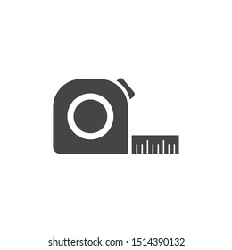 Tape measurement icon template black color editable. Tape measurement symbol vector sign isolated on white background. Simple logo vector illustration for graphic and web design.