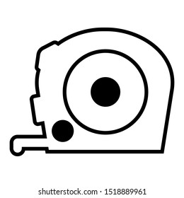 Tape measurement vector icon. Centimeter illustration logo. Construction equipment sign or logo.