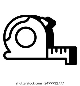 Tape Measurements Tools Icon Vector With Shadow Style
