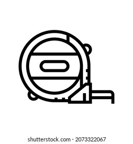 tape meter measure accessory line icon vector. tape meter measure accessory sign. isolated contour symbol black illustration