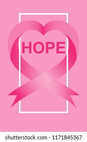 Tape of the month of fight against breast cancer. Vector illustration EPS 10