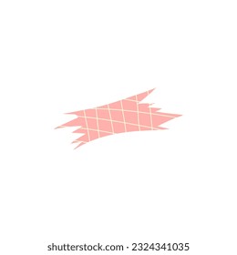 Tape Paper Sticker aesthetic hand drawn. Sticky for scrapbook nd border scotch. Washi strip aesthetic pastel color. Digital tape adhesive. Vector illustration