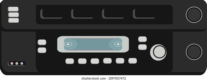 Tape player, illustration, vector on a white background.