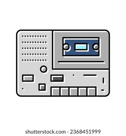 tape player retro gadget color icon vector. tape player retro gadget sign. isolated symbol illustration