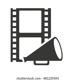 tape record with cinema icon vector illustration design
