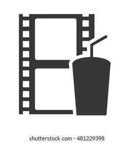 tape record with cinema icon vector illustration design