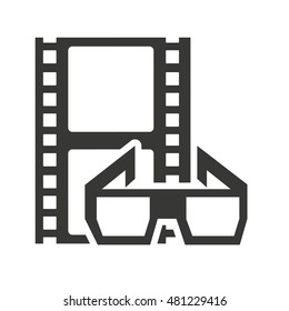 tape record with cinema icon vector illustration design