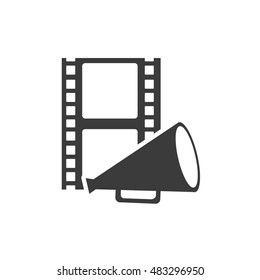 tape record with cinematographic icon vector illustration design