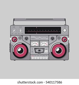 Tape Recorder Flat Vector Illustration