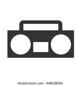 Tape recorder icon isolated on a white background. Vector illustration.