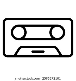tape recorder icon in line style. This icon related with broadcast, news, report and more.