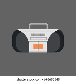 Tape Recorder Icon Modern Audio System Flat Vector Illustration