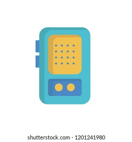 tape recorder icon vector. electric appliances icon flat style