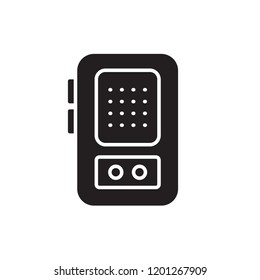 tape recorder icon vector. electric appliances icon glyph style