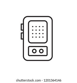 tape recorder icon vector. electric appliances icon line style