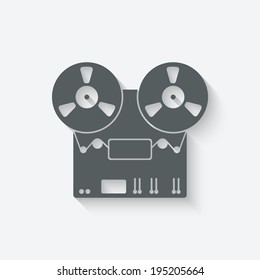 tape recorder icon - vector illustration. eps 10