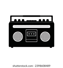 Tape recorder icon vector illustration logo design