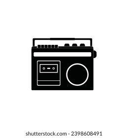Tape recorder icon vector illustration logo design