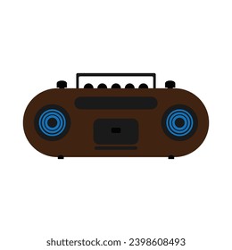 Tape recorder icon vector illustration logo design