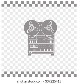 Tape recorder icon - vector illustration.