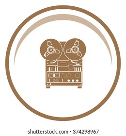 Tape recorder icon - vector illustration.