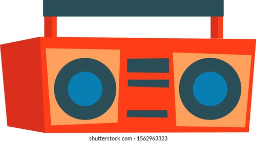 Tape-Recorder, Illustration, Vektorgrafik auf weißem Hintergrund.