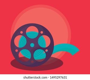 tape reel cinema film icon