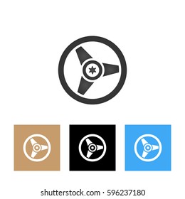 Tape Reel Line Icon On Black Background