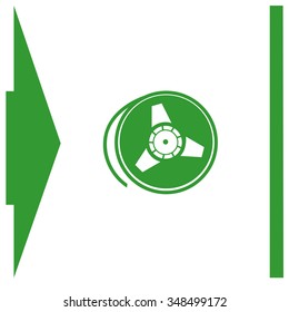 Tape reel vector icon.