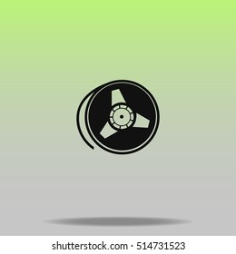 Tape reel vector icon
