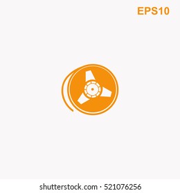 Tape reel vector icon