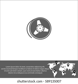 Tape reel vector  icon.