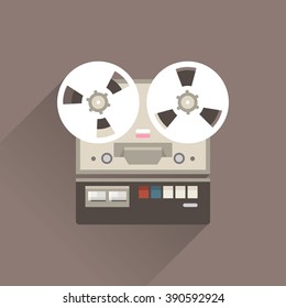 Tape from the reel. Vector illustration of flat style