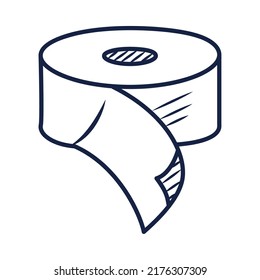 tape roll icon on white background