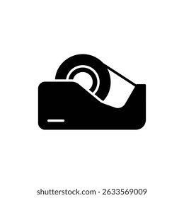 Tape Roll Mid-Use for Packaging and Office Tasks