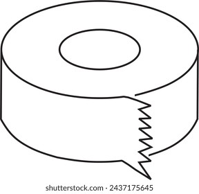 tape roll vector design. tape icon vector design