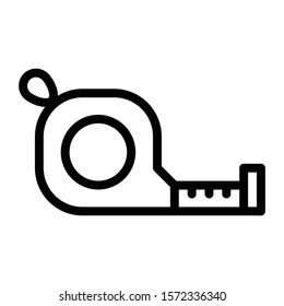tape ruler icon outline vector design