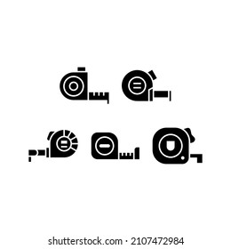 Tape set icon isolated on white background