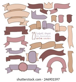 tape set of labels for design. color version 