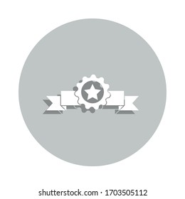 tape, star, achievement badge icon. Simple glyph, flat vector of Business icons for ui and ux, website or mobile application