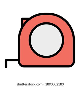 tape vector color icon Measuring tape and ruler in isometric style 
