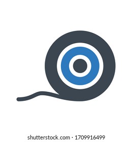 tape vector glyph color icon 