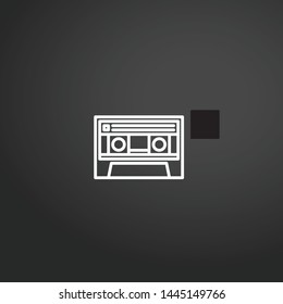 Tape vector icon. Tape concept stroke symbol design. Thin graphic elements vector illustration, outline pattern for your web site design, logo, UI. EPS 10.