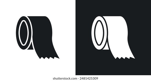 Tape vector icon set in black color.