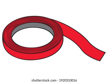 ilustración del vector de cinta,
aislado en fondo blanco.vista superior