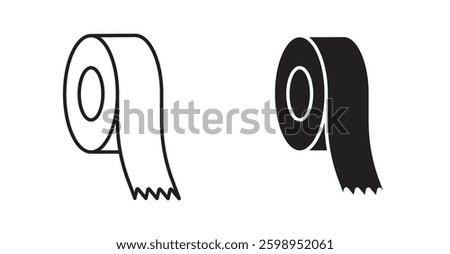 Tape vector line icon illustration collection.