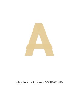 Tape Vector Logo Letter A. A Letter Design Vector